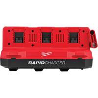 Chargeur rapide M18 &agrave; six baies en guirlande avec compatibilit&eacute; PACKOUT, 18 V, Lithium-ion - Milwaukee 48-59-1817