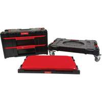 3-Piece Arx&reg; Dolly with Swivel Casters Set, 23-1/10" x 15" x 13-2/5", Black - Aurora Tools 