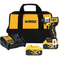 Ensemble de tournevis &agrave; chocs MAX* XR &agrave; trois vitesses, 1/4", 1825 lb-po Couple max., 20 V, Lithium-ion - DEWALT DCF845P2