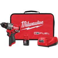 Ensemble de marteau perforateur sans fil et sans balais M12 FUEL avec bloc-pile et chargeur, Lithium-ion, 12 V, Mandrin 1/2" - Milwaukee 3404-21
