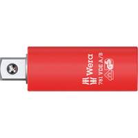 Adaptateur isol&eacute; VDE A/B, Prise 1/4", Douille 3/8", 2,78" lo, Sph&eacute;rique - Wera Tools 05024690001