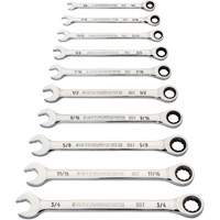 Jeu de cl&eacute;s &agrave; 12 pans et 90 dents, Combinaison &agrave; cliquet, 10 morceaux, Imp&eacute;rial - Gearwrench 86958
