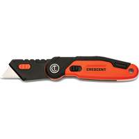 Folding Utility Knife, 1" Blade, Steel Blade, Aluminum Handle - Crescent CTKF3
