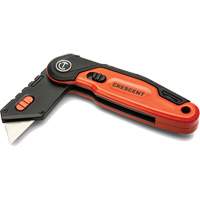 Folding Utility Knife, 1" Blade, Steel Blade, Aluminum Handle - Crescent CTKF3