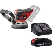 Professional Random Orbit Sander with 2.5Ah PXC Battery & Charger Starter Kit, 5" Sand Paper, 18 V, 6000 - 24000 OPM - Einhell 4462021/4512131