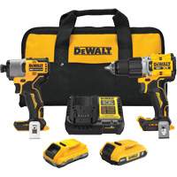 XR Brushless Cordless Premium Drill Driver Kit with 4 Ah POWERSTACK Battery and 2 Ah Battery, 20 V - DEWALT DCK252QQ1D1