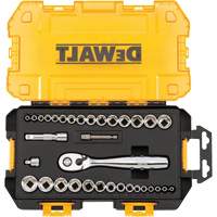 1/4" & 3/8" Drive Socket Set, 34 Pcs - DEWALT DWMT73804
