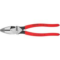 High Leverage Lineman's Pliers New England with Fish Tape Puller & Crimper - Knipex 09 11 240 SBA