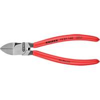 Diagonal Pliers for Flush Cutting Plastics, 6-1/4" L - Knipex 72 01 160 SB