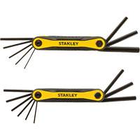 Jeux de cl&eacute;s hexagonales repliables durables de 2 morceaux, 8 mcx, M&eacute;trique & imp&eacute;rial - Stanley Tools STHT71839
