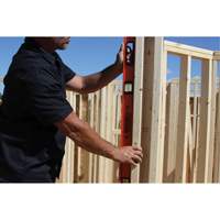 Heavy-Duty Contractor's Level, I-Beam, 4' L, Aluminum, 4, Non-Magnetic - Johnson 1253-4800