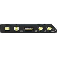 Niveau Torpedo en aluminium usin&eacute; (billet), 9" lo, Aluminium, 4 fioles, Magn&eacute;tique - Johnson 1411-0900