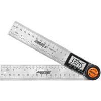 Digital Angle Locator & Ruler, 7" L, Stainless Steel, 1/32" Graduations - Johnson 1888-0700