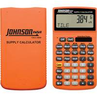 Calculatrice de fournitures orange haute visibilit&eacute; avec &eacute;tui robuste - Johnson CALC-0000