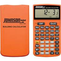 High-Visibility Orange Building Calculator with Rugged Case - Johnson CALC-1500