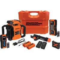 Trousse de niveau laser rotatif rouge &agrave; double pente, 4000' (1219,2 m), 640 Nm - Johnson JRT300-RDHV-K