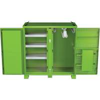 Ventilated Onsite PPE Storage Cabinet, Steel, High-Visibility Lime Green - Jobox By Crescent CJBPPE60V