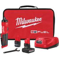 Ensemble de rectifieuse droite FUEL, 1/4" collet, 12 V, Lithium-ion - Milwaukee 3486-22