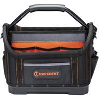 Sac ouvert de 14" pour outils d'ouvrier, 1680 Denier/Polyester, 25 pochettes, Noir/Gris/Orange - Crescent CTB1410T