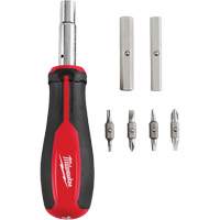 Tournevis multibits &agrave; entraînement magn&eacute;tique 1/4" et 3/8" 11 en 1, 8" lo, Prise Coussin&eacute;e - Milwaukee 48-22-2914