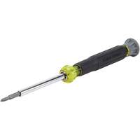 Tournevis multi-embouts fendus et Phillips pour &eacute;lectroniques 4-en-1, 6-1/2" lo, Prise Coussin&eacute;e - Klein Tools 32581