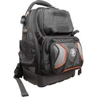 Tradesman Pro Tool Master Tool Bag Backpack, 11" L x 13-1/2" W, Black/Grey/Orange, Polyester - Klein Tools 55485
