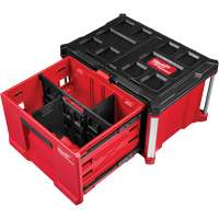 PACKOUT Single Drawer Tool Box with 50 lbs. Capacity, 16-3/10" x 22-1/5" x 14-3/10", Black/Red - Milwaukee 48-22-8441
