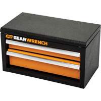Heavy Gauge Mini Toolbox, 6" W, 2 Drawers, Black/Orange - Gearwrench GWBXMINIS