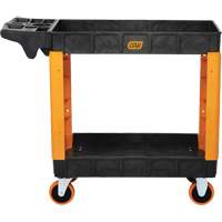 Chariot utilitaire robuste &agrave; 2 tablettes, 41" lo x 17" la x 34" h, Noir/Orange - Gearwrench GWPSCS