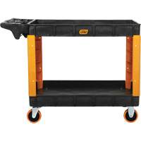 Chariot utilitaire robuste &agrave; 2 tablettes, 46" lo x 26" la x 34" h, Noir/Orange - Gearwrench GWPSCM