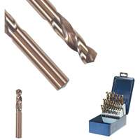 SST+ Wire Gauge Sized Drill Bit, 1/16", High Speed Steel, 3/8" Flute, 135° Point - Walter Surface Technologies 01H004