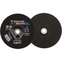 HP Combo Grinding and Cutting Wheel, 9" x 1/8", 5/8"-11 Arbor, Type 27, Aluminum Oxide, 6800 RPM - Walter Surface Technologies 08B917
