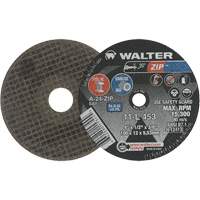 Meule &agrave; tronçonner Zip, 4" x 1/2", Arbre de 3/8", Type 1 - Walter Technologies Pour Surface 11L453