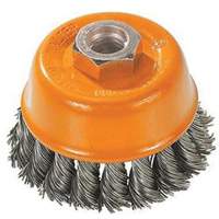 Brosse &agrave; fils nou&eacute;s torsad&eacute;s, 3" dia. x M10x1,25 arbre - Walter Technologies Pour Surface 13F300