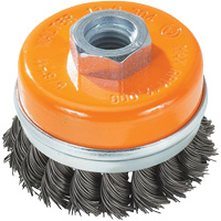 Knot-Twisted Wire Cup Brush, 5" Dia. x 5/8"-11 Arbor - Walter Surface Technologies 13G504