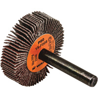 Flap Wheels-Coolcut Flap Wheels, Aluminum Oxide, 80 Grit, 1-1/2" x 3/8" x 1/4" - Walter Surface Technologies 15F008