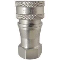 RACCORD HYDRAULIQUE FERMETURE 2 VOIES,1/4NPT,ACI, Laiton/Acier inoxydable - Topring 29.942