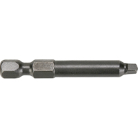 Embouts &agrave; mandarin-1/4" CARR&eacute;S &agrave; EMPREINTE R&eacute;DUITE & TIGE TOURN&eacute;E, Carr&eacute;e, Embout #0, Prise 1/4", Longueur 1-15/16" - Apex 1950-0X