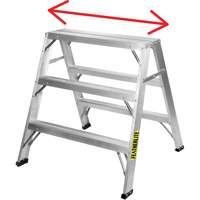 Chevalet de sciage industriel, 2' ha x 31,9375" la x 23,50" pr, Capacit&eacute; de 300 lb, Aluminium - Featherlite 3702