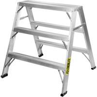 Industrial-Duty Sawhorse, 3' H x 33.3125" W x 31.50" D, 300 lbs. Capacity, Aluminum - Featherlite 3703