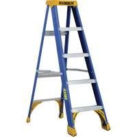 Industrial Duty Stepladders (6300 Series), 5', Fibreglass, 250 lbs. Capacity, Type 1 - Featherlite 6305