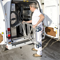 Mobile Work Scaffolding - Mini Scaffoldings, Aluminum Frame, 42" D x 48-1/2" H - Metaltech I-IMAC