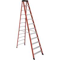 Escabeaux industriels extra robustes (s&eacute;rie 6800 AA), 12', Fibre de verre, Capacit&eacute; 375 lb, Type 1AA - Featherlite 6812-AA