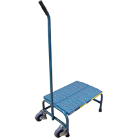 Escabeaux roulants Tilt-N-Roll, 1 marche(s), 16" l x 29" la x 12" h, Capacit&eacute; 300 lb - KLETON 
