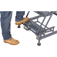 &eacute;chelles roulantes avec pied verrouillable activ&eacute; par le poids, 6 marches, Largeur de la marche 24", Hauteur de la plateforme 60", Acier - Ballymore CAL-WA063214-P