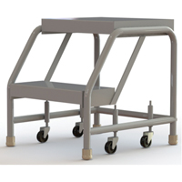 Rolling Ladder, 2 Steps, 16" Step Width, 20" Platform Height, Aluminum - Tri-Arc Manufacturing WLAR002164