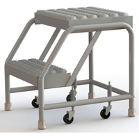 Rolling Ladder, 2 Steps, 16" Step Width, 20" Platform Height, Aluminum - Tri-Arc Manufacturing WLAR002165