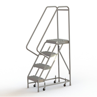 &eacute;chelles roulantes, 4 marches, Largeur de la marche 16", Hauteur de la plateforme 40", Aluminium - Tri-Arc Manufacturing WLAR104165