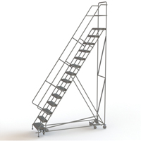 All Directional Rolling Ladder, 14 Steps, 24" Step Width, 140" Platform Height, Steel - Tri-Arc Manufacturing KDED114242
