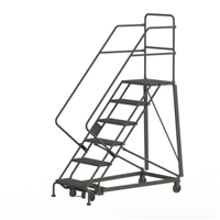 Heavy Duty Safety Slope Ladder, 6 Steps, Serrated, 50° Incline, 60" High - Tri-Arc Manufacturing KDHS106242